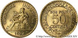 50 centimes Chambres de Commerce 1927 Paris F.191/9 SUP