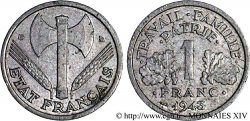 1 franc Francisque, poids léger 1943 Beaumont-le-Roger F.223/4