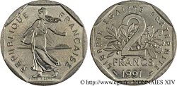 2 francs Semeuse, nickel, frappe monnaie 1991 Pessac F.272/15