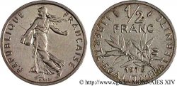 Piéfort argent de 1/2 franc Semeuse 1976 Pessac F.198/15P