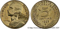 5 centimes Marianne, BU (Brillant Universel), frappe médaille 1993 Pessac F.125/34