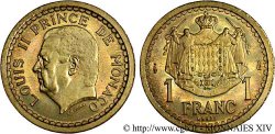 MONACO - LOUIS II Essai de 1 franc Bronze-aluminium n.d. Paris
