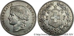 SUISSE - CONFÉDÉRATION HELVÉTIQUE 5 francs 1900 Berne TB