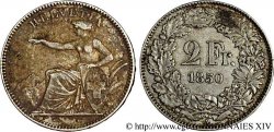 SUISSE - CONFÉDÉRATION HELVÉTIQUE 2 francs 1850 Paris