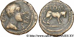 CAVARII (Region die Avignon und Orange) Bronze au taureau ou semis, (PB, Æ 17)