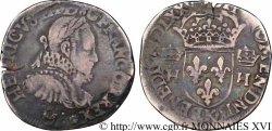 HENRI III. MONNAYAGE AU NOM DE CHARLES IX Demi-teston, 2e type 1575 (MDLXXV) Rennes