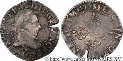 HENRI III Demi-franc au col plat 1587 Amiens TTB