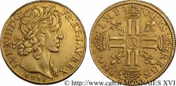LOUIS XIII Double louis d or à la mèche longue, à trois rubans 1641 Paris, Monnaie du Louvre