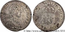 LOUIS XIV THE SUN KING Écu à la mèche longue 1648 Poitiers