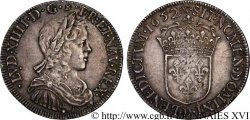 LOUIS XIV LE GRAND OU LE ROI SOLEIL Demi-écu à la mèche longue 1652 Lyon
