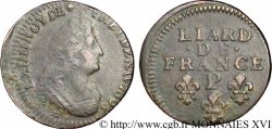 LOUIS XIV LE GRAND OU LE ROI SOLEIL Liard, 3e type, buste âgé 1698 Dijon