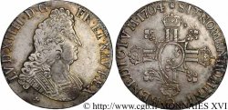 LOUIS XIV THE SUN KING Écu aux huit L, 2e type 1704 Riom