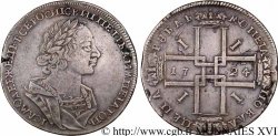 RUSSIE - PIERRE Ier LE GRAND Rouble, groupe II 1724 Moscou