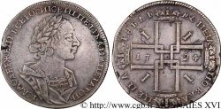 RUSSIA - PIETRO I IL GRANDE Rouble, groupe II 1724 Moscou XF