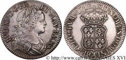 LOUIS XV THE WELL-BELOVED Écu de Navarre 1718 Paris