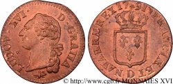LOUIS XVI (MONARQUE CONSTITUTIONNEL) Sol dit à l écu 1791 Lyon