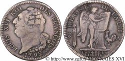 LOUIS XVI (MONARQUE CONSTITUTIONNEL)  Écu dit  au génie , type FRANÇOIS 1792 Paris TTB