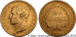 40 francs or, Napoléon tête nue, calendrier révolutionnaire 1805 Paris F.537/2