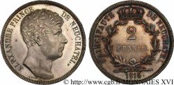 SUISSE - PRINCIPAUTÉ DE NEUCHÂTEL - ALEXANDRE BERTHIER Essai de 2 francs 1814/3 Paris