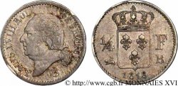 1/4 franc Louis XVIII 1818 Rouen F.163/13 TTB