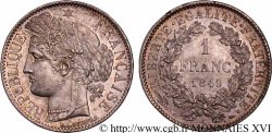 1 franc Cérès Deuxième république 1849 Paris F.211/1
