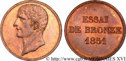 Essai de bronze au module de 5 centimes, Bonaparte 1851 Paris VG.3290  SPL
