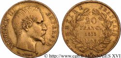 20 francs or Napoléon III, tête nue 1855 Strasbourg F.531/5