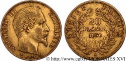 20 francs or Napoléon III, tête nue 1858 Strasbourg F.531/14