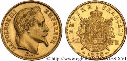 20 francs or Napoléon III, tête laurée 1868 Paris F.532/18 AU