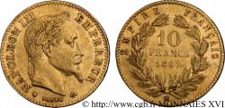 10 francs or Napoléon III, tête laurée 1862 Strasbourg F.507A/2 AU