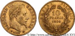 10 francs or Napoléon III, tête laurée 1864 Paris F.507A/6