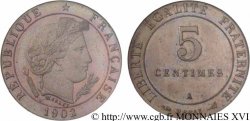 Essai de 5 centimes Merley 1902 Paris VG.4454 var.