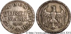 ALLEMAGNE - RÉPUBLIQUE DE WEIMAR 3 Mark 1924 Berlin TTB