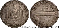 ALLEMAGNE - RÉPUBLIQUE DE WEIMAR 3 mark, Zeppelin 1930  TTB