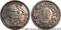 SUISSE - CONFEDERATION 5 francs 1851 Paris