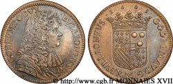 DUCHY OF BOUILLON - GODEFROY-MAURICE DE LA TOUR D AUVERGNE Jeton-piéfort en cuivre, refrappe du XIXe siècle