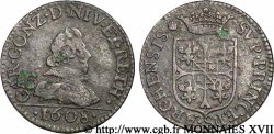 ARDENNES - PRINCIPAUTÉ SOUVERAINE D ARCHES-CHARLEVILLE - CHARLES Ier DE GONZAGUE Liard au buste fin avec gros millésime et frappe médaille