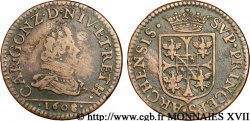 ARDENNES - PRINCIPAUTY OF ARCHES-CHARLEVILLE - CHARLES I OF GONZAGUE Liard au buste fin