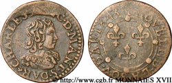 ARDENNES - PRINCIPAUTÉ SOUVERAINE D ARCHES-CHARLEVILLE - CHARLES II DE GONZAGUE Double tournois, légende à six heures, 2e effigie TTB+