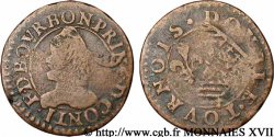 PRINCIPAUTÉ DE CHÂTEAU-REGNAULT - FRANÇOIS DE BOURBON-CONTI Double tournois, type 8, surfrappé sur un double d’Henri de La Tour de Sedan