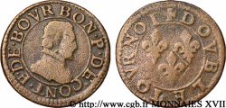 PRINCIPAUTÉ DE CHÂTEAU-REGNAULT - FRANÇOIS DE BOURBON-CONTI Double tournois, type 18, légende fautée de revers