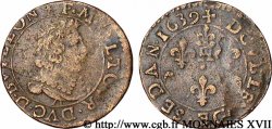 PRINCIPAUTY OF SEDAN - FREDERIC-MAURICE DE LA TOUR D AUVERGNE Double tournois, type 14 (grande collerette/petite tour en haut du champ)