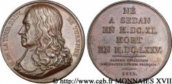 ARDENNES - PRINCIPAUTÉ DE SEDAN - HENRI DE LA TOUR D AUVERGNE, VICOMTE DE TURENNE Médaille, galerie métallique des grands hommes français par Gayrard