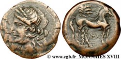 ZEUGITANIA - CARTAGE Triple shekel de bronze