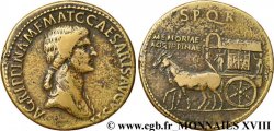AGRIPPINE MÈRE Sesterce, (GB, Æ 34) TTB