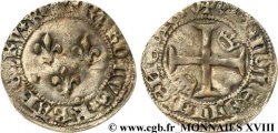 CHARLES VII LE VICTORIEUX Petit blanc aux trois lis 4/11/1423 Poitiers TB+