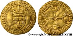 CHARLES VII LE VICTORIEUX Demi-écu d or à la couronne ou demi-écu neuf 18/05/1450 Rouen