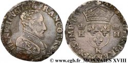 HENRI II (31/03/1547-10/07/1559) OU FRANÇOIS II (10/07/1559-4/12/1560) Teston à la tête nue, 3e type 1559 Bordeaux TTB