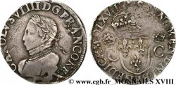 CHARLES IX Teston, 2e type 1568 (MDLXVIII) Angers