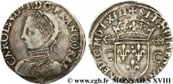 CHARLES IX Demi-teston, 2e type 1563 La Rochelle